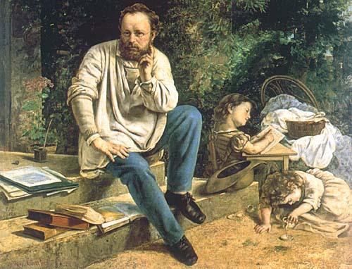 Gustave Courbet Proudhon and his children